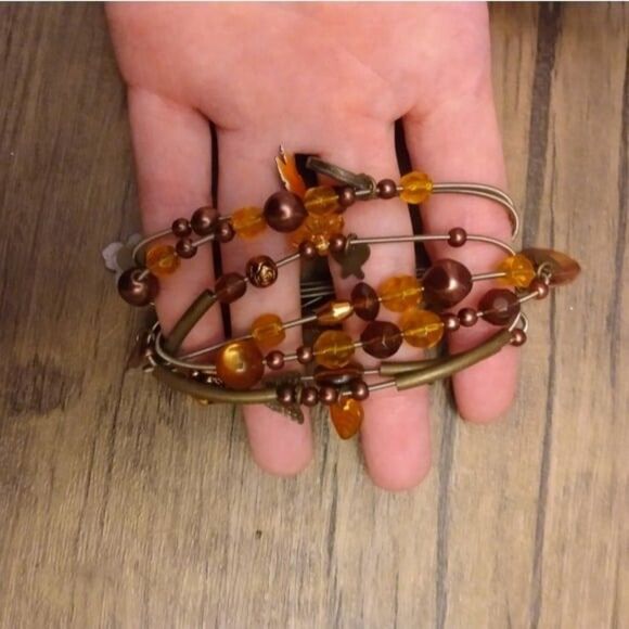 Burnt orange fall bracelet - Picture 2 of 2